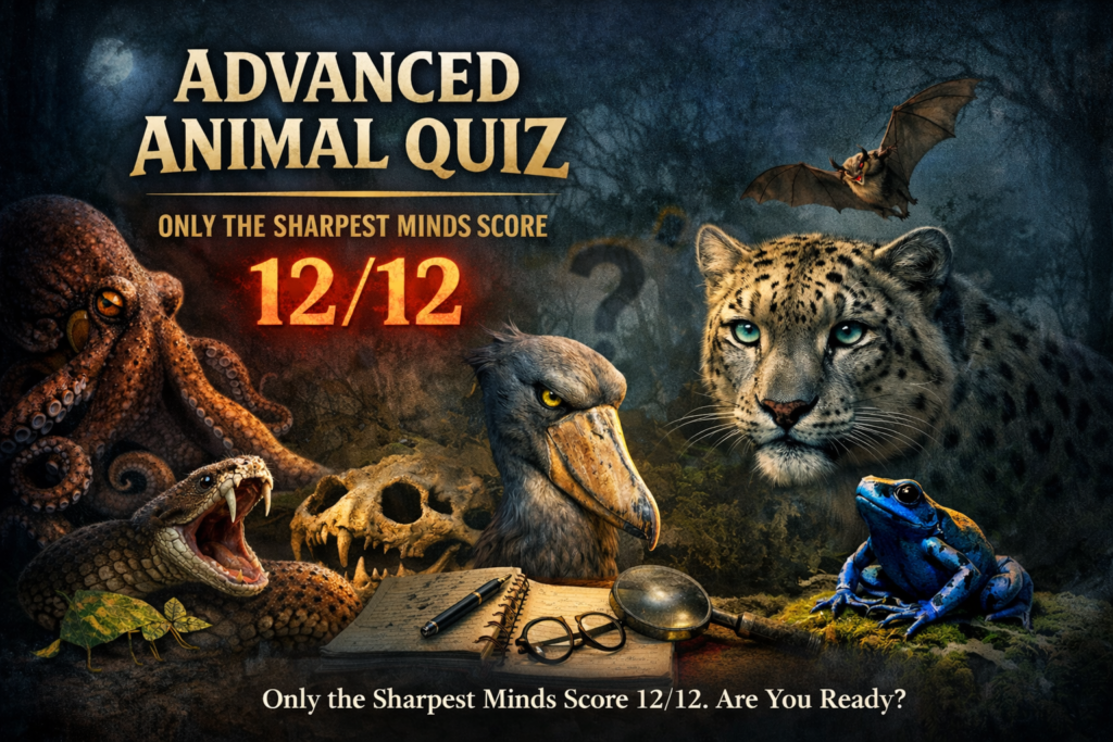 Advanced Animal Quiz: Only the Sharpest Minds Score 12/12