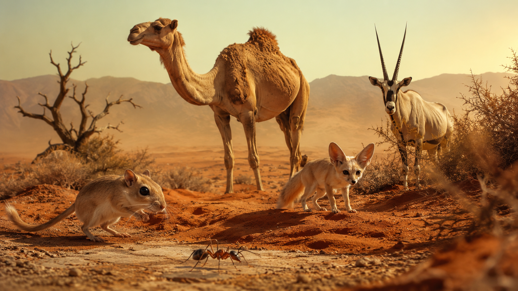 animals that survive extreme heat in desert environments